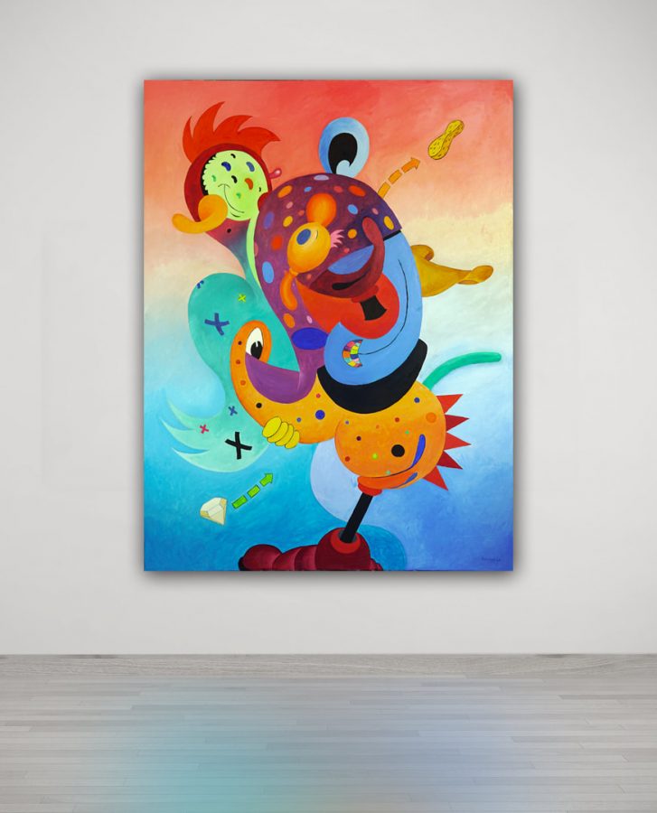 Painter and Retired JJC Professor, Steve Sherrel’s “Chimera.” (Photo Courtesy of Steve Sherrell)