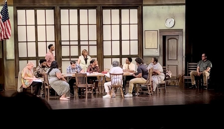 The cast performs in "12 Angry Jurors" at the CPA.