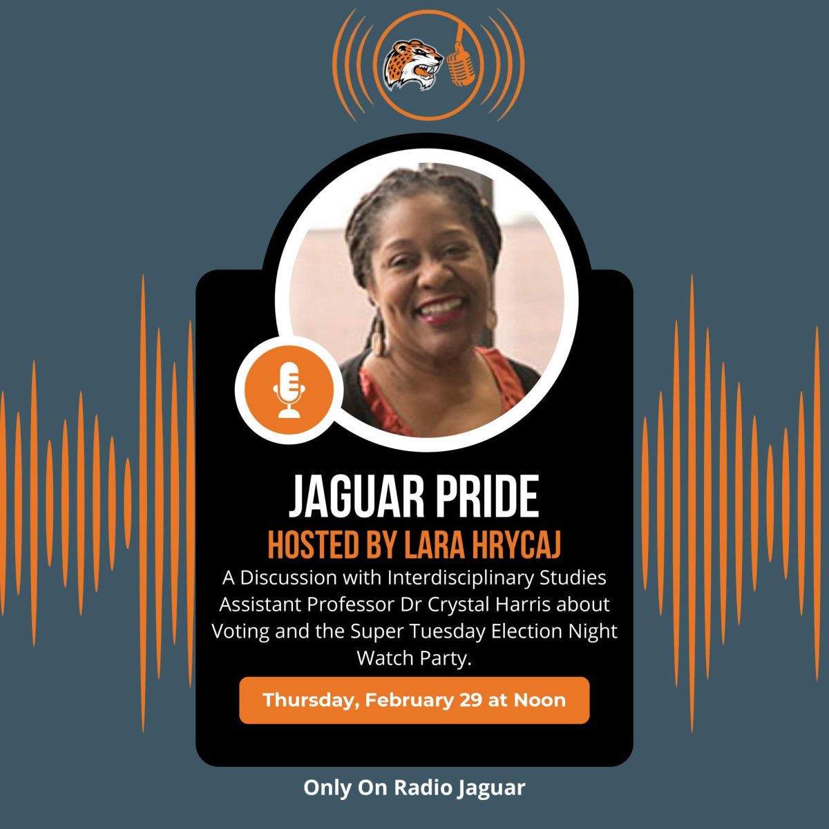 Jaguar Pride guest Dr. Crystal Harris 