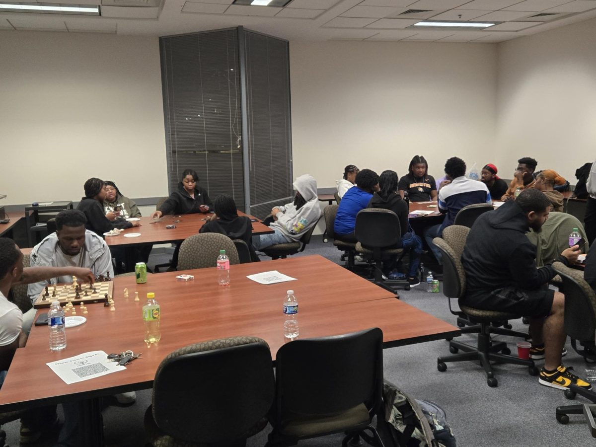 GSU students participating in board games.