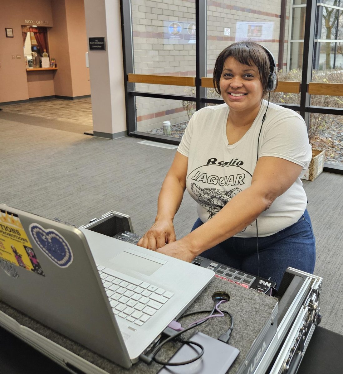 DJ Tam playing music at the Radio Jaguar Birthday Party