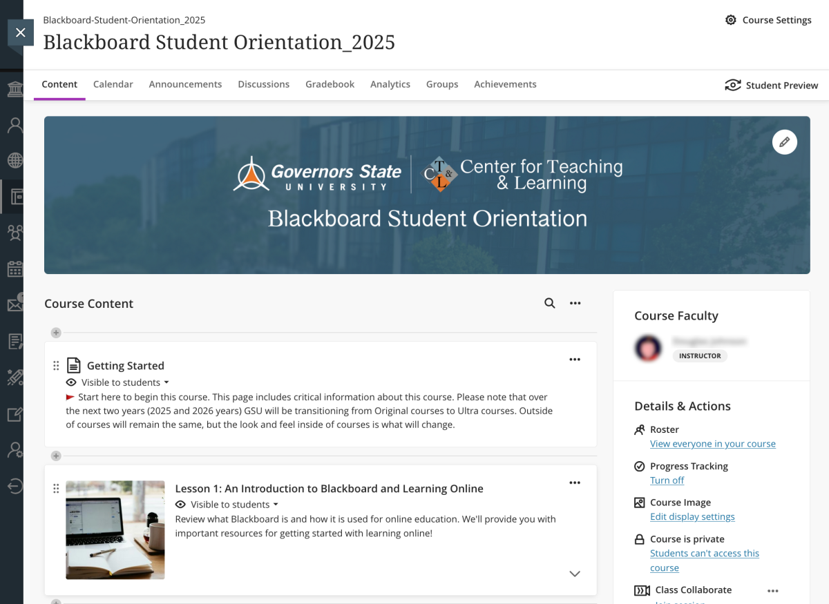 GovState transitions to Blackboard Learn Ultra