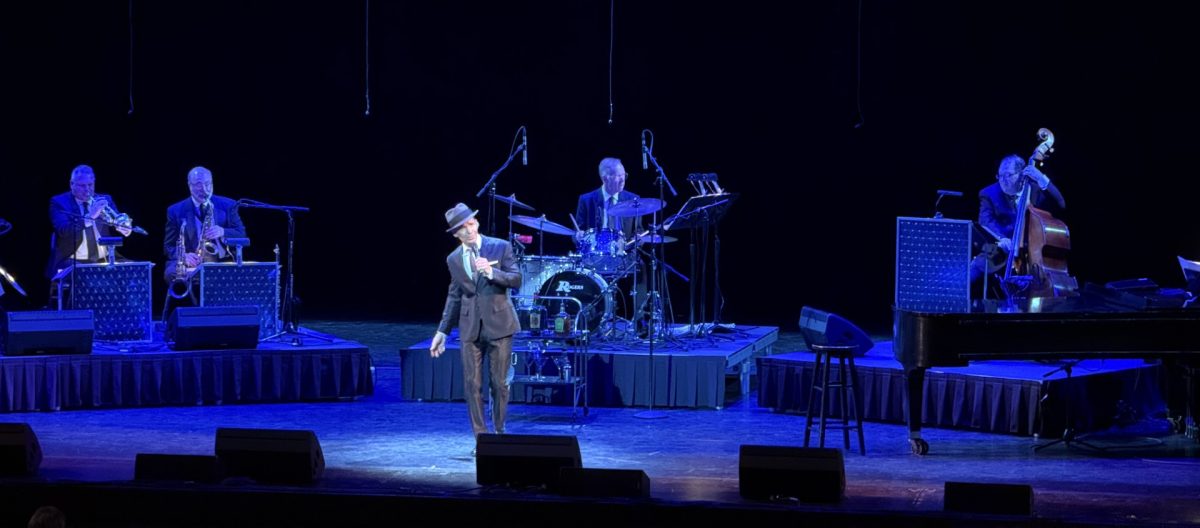 Brian Duprey sings in Rat Pack tribute to Frank Sinatra.