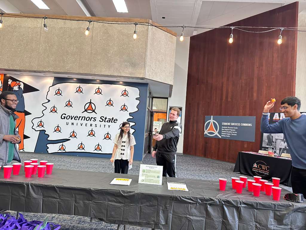 Students enjoying playing games at the Alcohol awareness workshop event