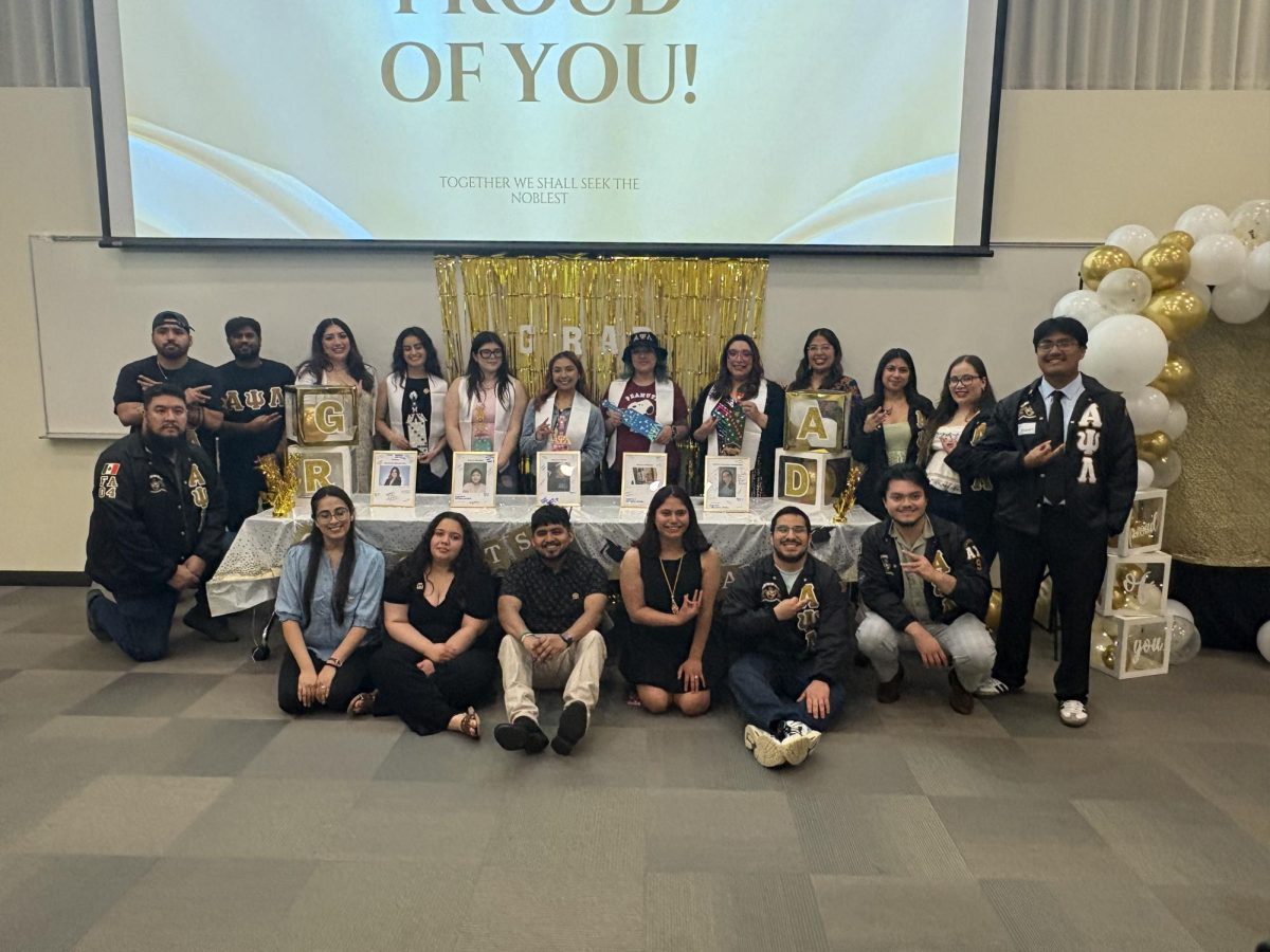 Students from Alpha Psi Lambada celebrated at the year-end ceremony. GovState graduating members were joined by members from other chapters and alumni members.